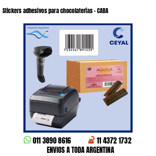 Stickers adhesivos para chocolaterías – CABA