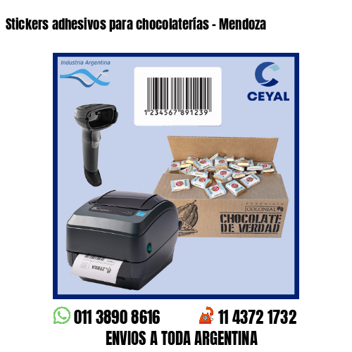 Stickers adhesivos para chocolaterías – Mendoza