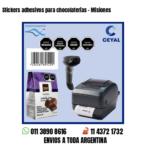 Stickers adhesivos para chocolaterías – Misiones