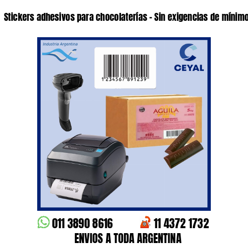 Stickers adhesivos para chocolaterías – Sin exigencias de mínimos!