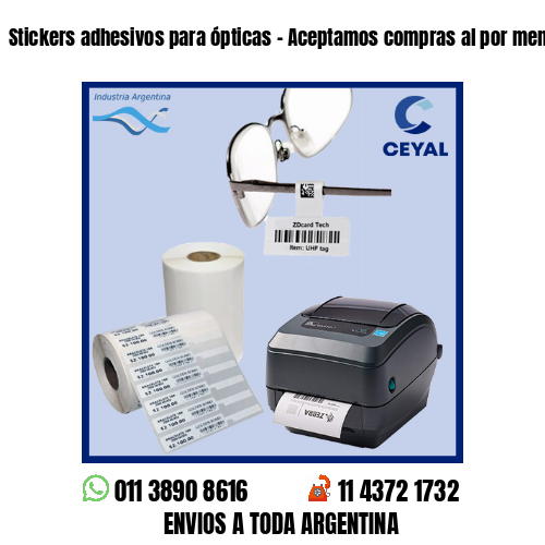 Stickers adhesivos para ópticas – Aceptamos compras al por menor y mayor