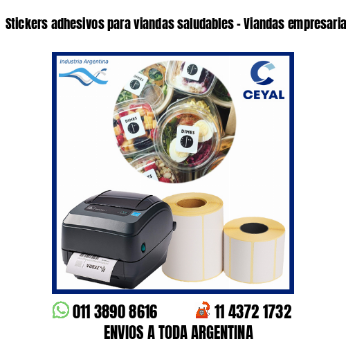 Stickers adhesivos para viandas saludables – Viandas empresariales
