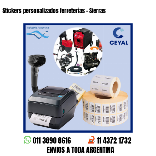 Stickers personalizados ferreterías – Sierras