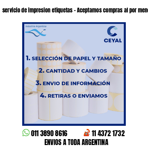 servicio de impresion etiquetas – Aceptamos compras al por menor y mayor