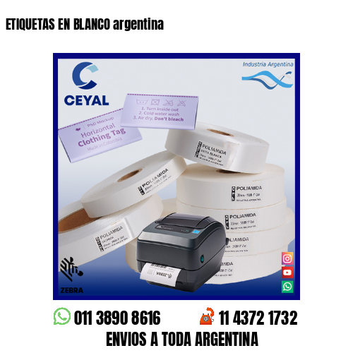ETIQUETAS EN BLANCO argentina