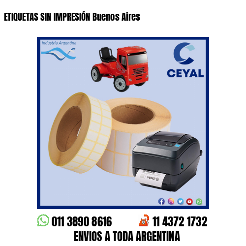 ETIQUETAS SIN IMPRESIÓN Buenos Aires