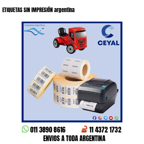 ETIQUETAS SIN IMPRESIÓN argentina