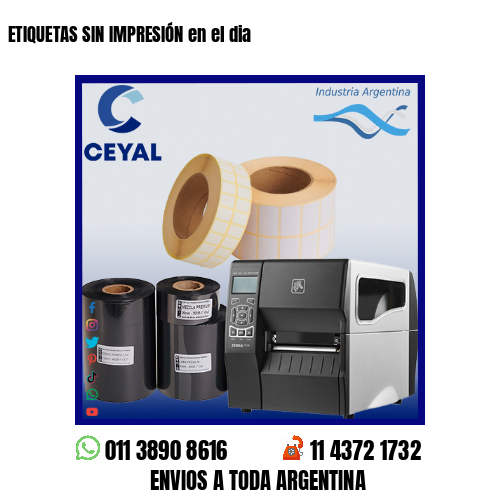 ETIQUETAS SIN IMPRESIÓN en el dia