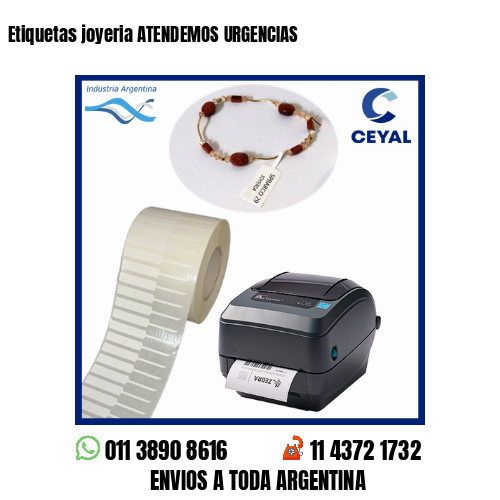 Etiquetas joyeria ATENDEMOS URGENCIAS