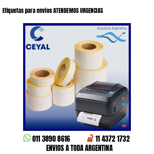 Etiquetas para envios ATENDEMOS URGENCIAS