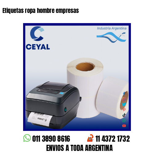 Etiquetas ropa hombre empresas