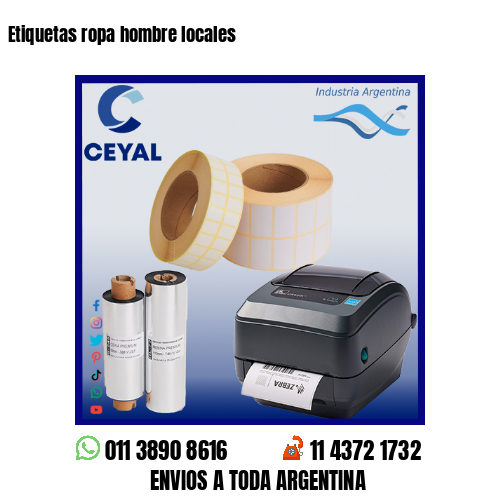 Etiquetas ropa hombre locales