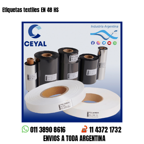 Etiquetas textiles EN 48 HS