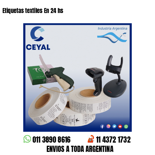 Etiquetas textiles En 24 hs