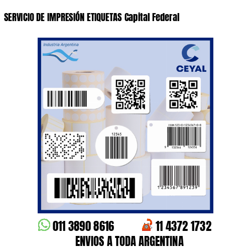 SERVICIO DE IMPRESIÓN ETIQUETAS Capital Federal 