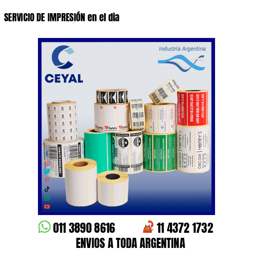SERVICIO DE IMPRESIÓN en el dia
