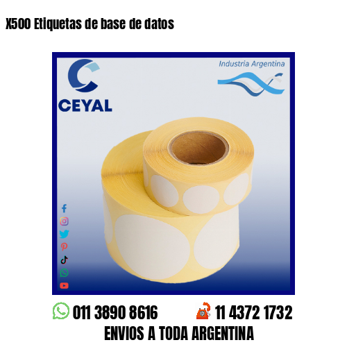 X500 Etiquetas de base de datos