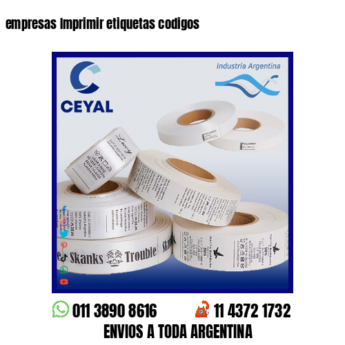 empresas Imprimir etiquetas codigos