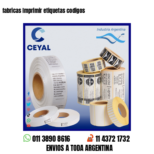 fabricas Imprimir etiquetas codigos