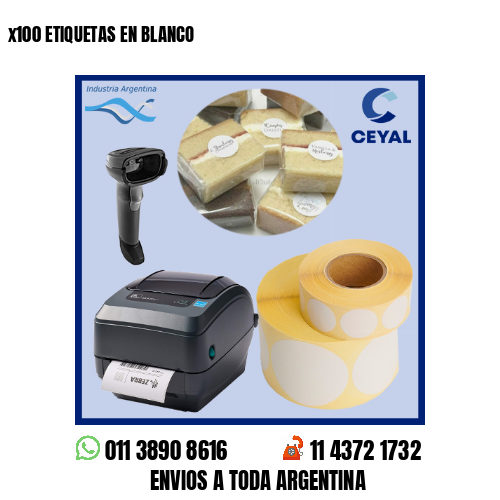 x100 ETIQUETAS EN BLANCO