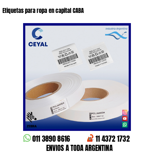 Etiquetas para ropa en capital CABA