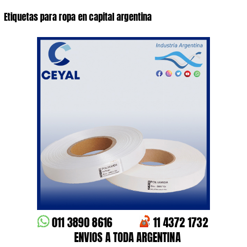 Etiquetas para ropa en capital argentina