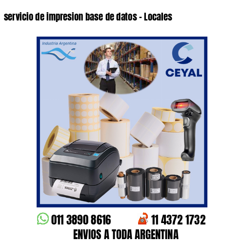 servicio de impresion base de datos – Locales