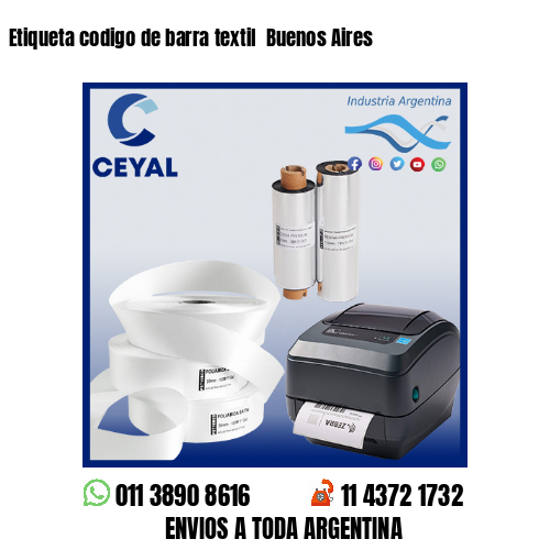 Etiqueta codigo de barra textil  Buenos Aires