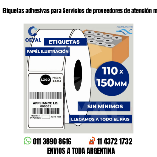 Etiquetas adhesivas para Servicios de proveedores de atención médica domici