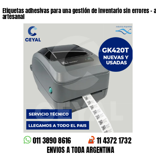 Etiquetas adhesivas para una gestión de inventario sin errores – alimento artesanal