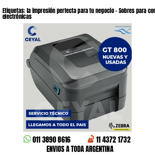 Etiquetas: la impresión perfecta para tu negocio – Sobres para compras electrónicas