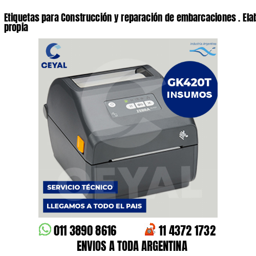 Etiquetas para Construcción y reparación de embarcaciones . Elaboración propia
