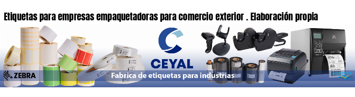 Etiquetas para empresas empaquetadoras para comercio exterior . Elaboración propia