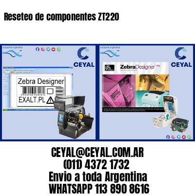 Reseteo de componentes ZT220