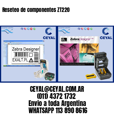 Reseteo de componentes ZT220