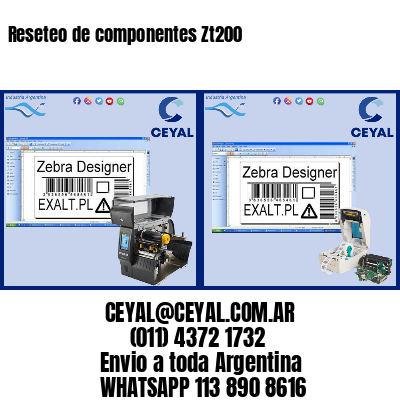 Reseteo de componentes Zt200