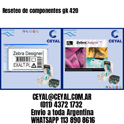 Reseteo de componentes gk 420