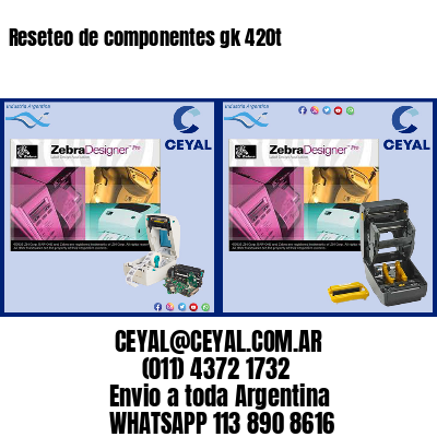 Reseteo de componentes gk 420t