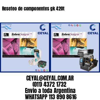 Reseteo de componentes gk 420t