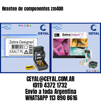 Reseteo de componentes zm400