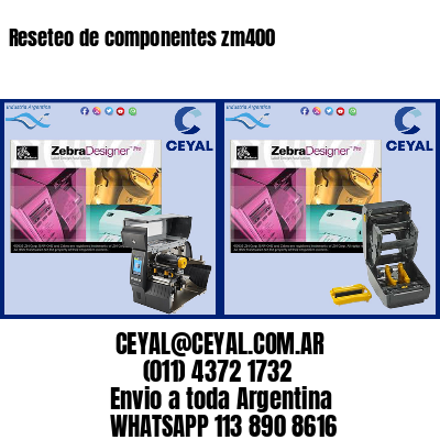 Reseteo de componentes zm400