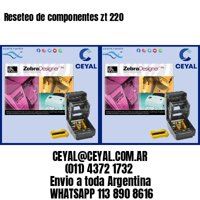 Reseteo de componentes zt 220