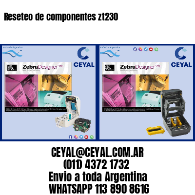 Reseteo de componentes zt230