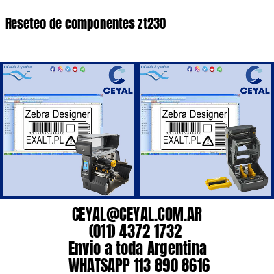 Reseteo de componentes zt230