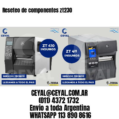 Reseteo de componentes zt230