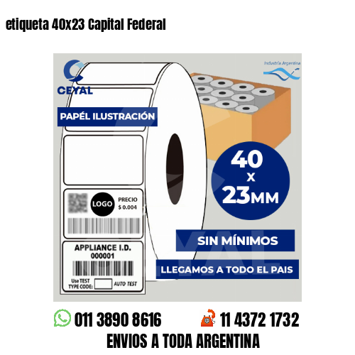 etiqueta 40×23 Capital Federal