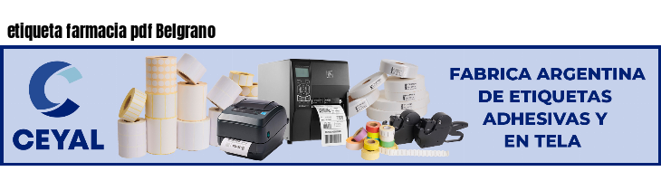 etiqueta farmacia pdf Belgrano