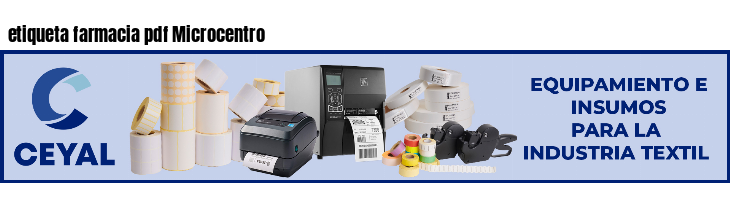 etiqueta farmacia pdf Microcentro
