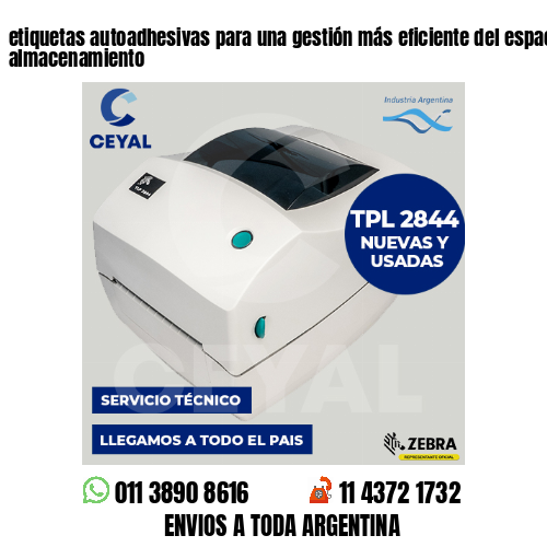 etiquetas autoadhesivas para una gestión más eficiente del espacio de almacenamiento
