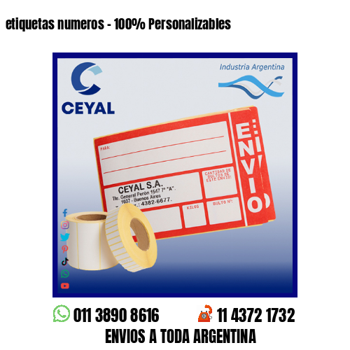 etiquetas numeros – 100% Personalizables